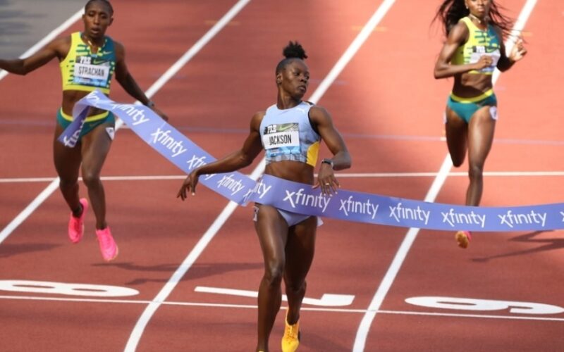 Shericka Jackson and Hansle Parchment wins Diamond League titles