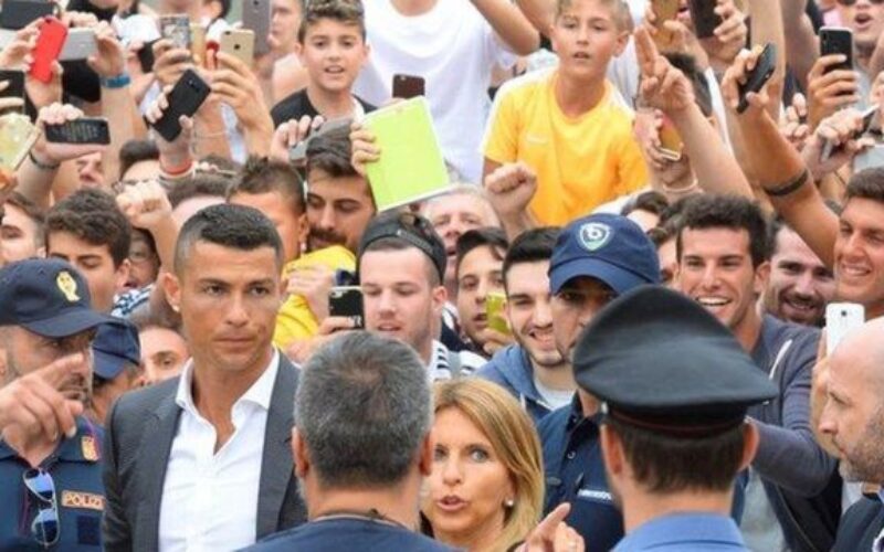 Christiano Ronaldo mobbed in Iran ….by adoring fans