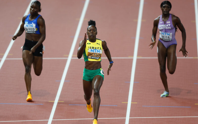 Shericka Jackson strikes gold in women’s 200 meters at World Athletics Championship