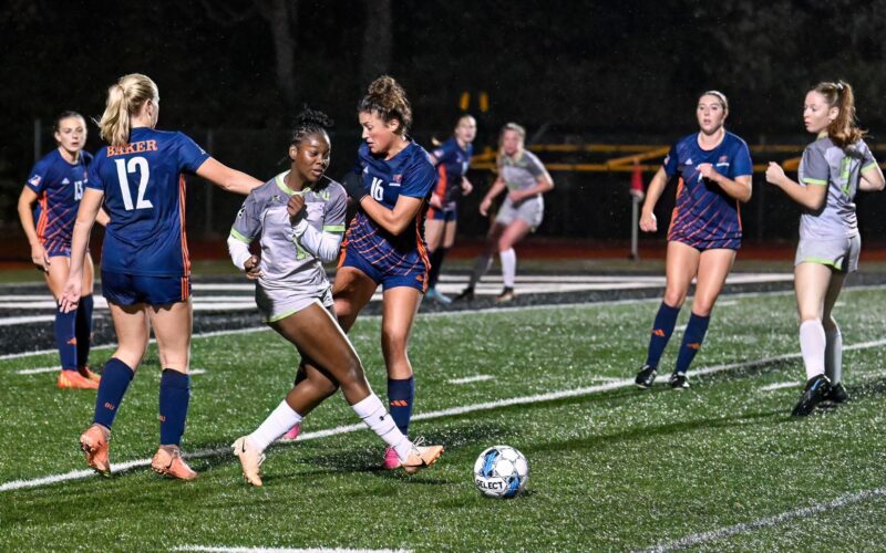 Reggae Girl Lacy Murray scores in Central Methodist’s 5-1 win over Benidictine